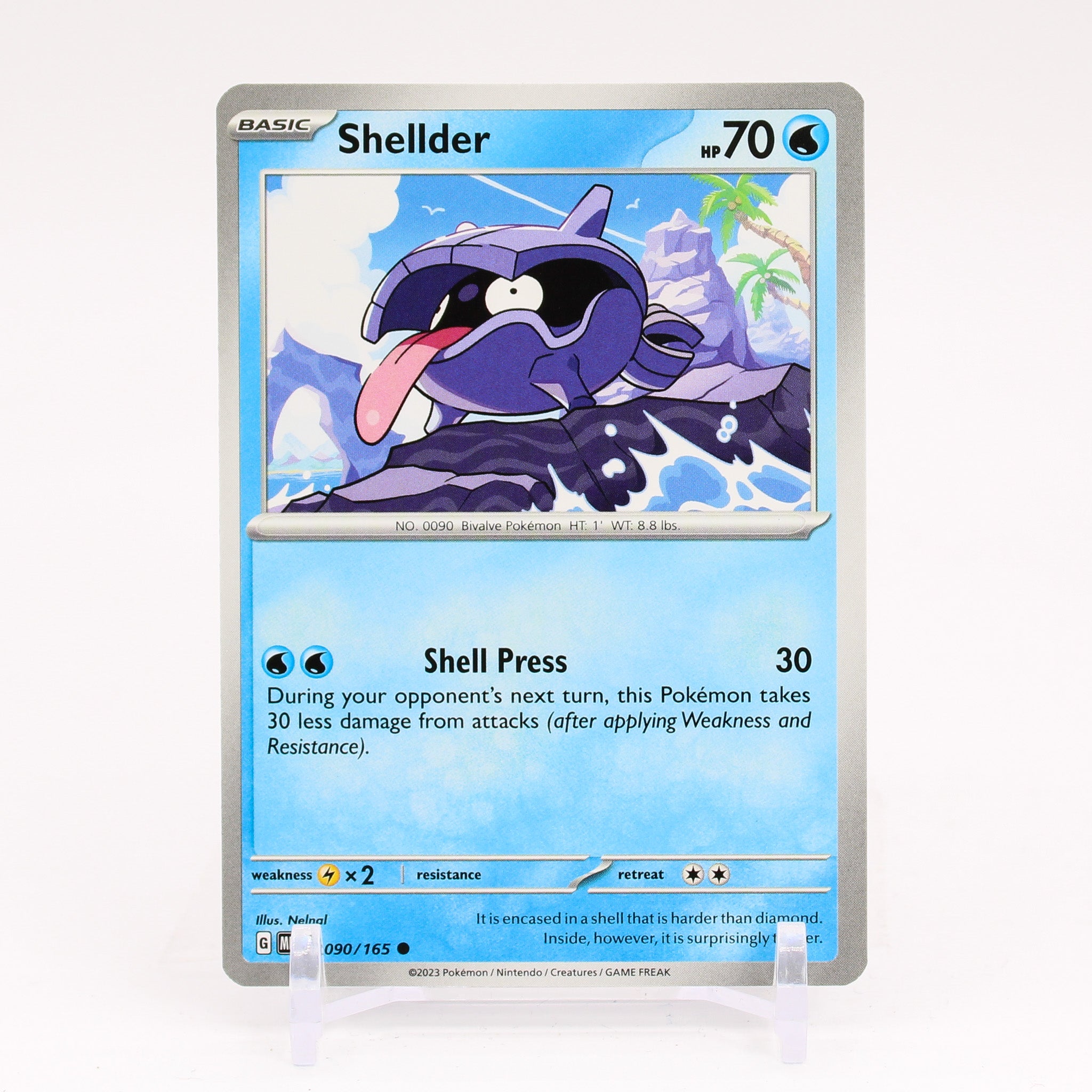 Shellder - 090/165 151 Common Pokemon - NM/MINT